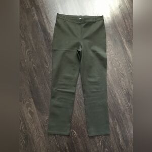 Quince Olive Green Ultra-Stretch Ponte Straight Leg Pants